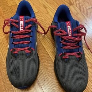 BUFFALO BILLS! Black and Blue Athletic Shoes with Red Laces